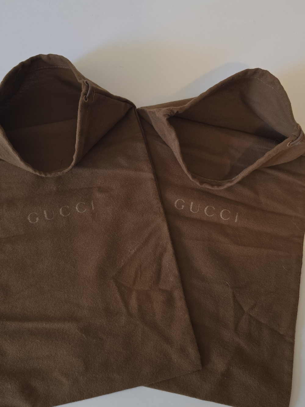 Bundle Of 2 Vintage Gucci Shoe Storage Dust Bags